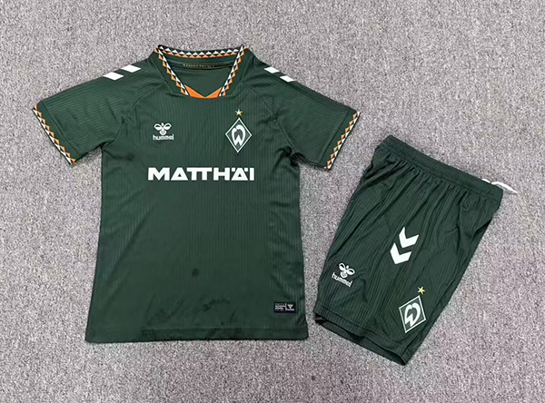 Kids-Werder Bremen 26/27 Away Green Soccer Jersey